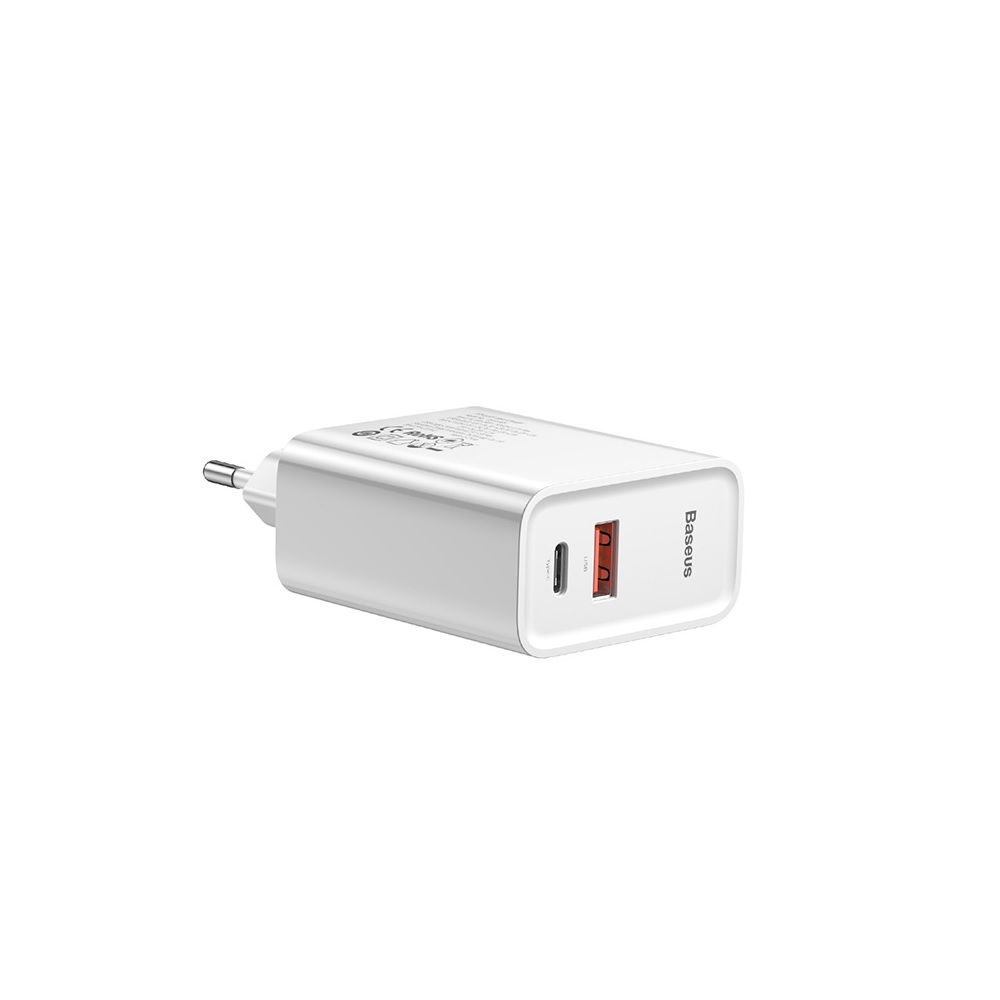 Baseus �adowarka sieciowa PPS QC USB + PD 30W bia�a / 4