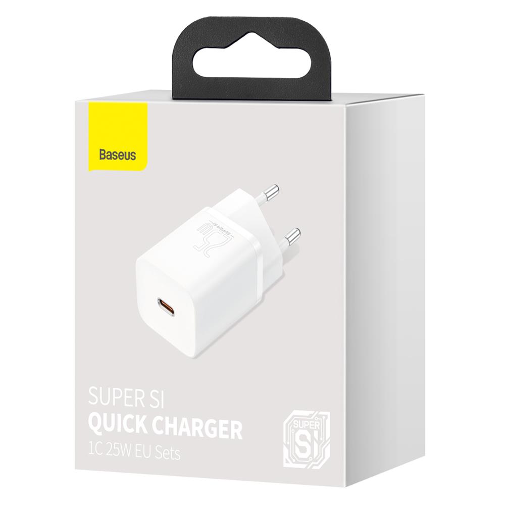 Baseus �adowarka sieciowa Super Si PD 25W 1x USB-C bia�a / 8