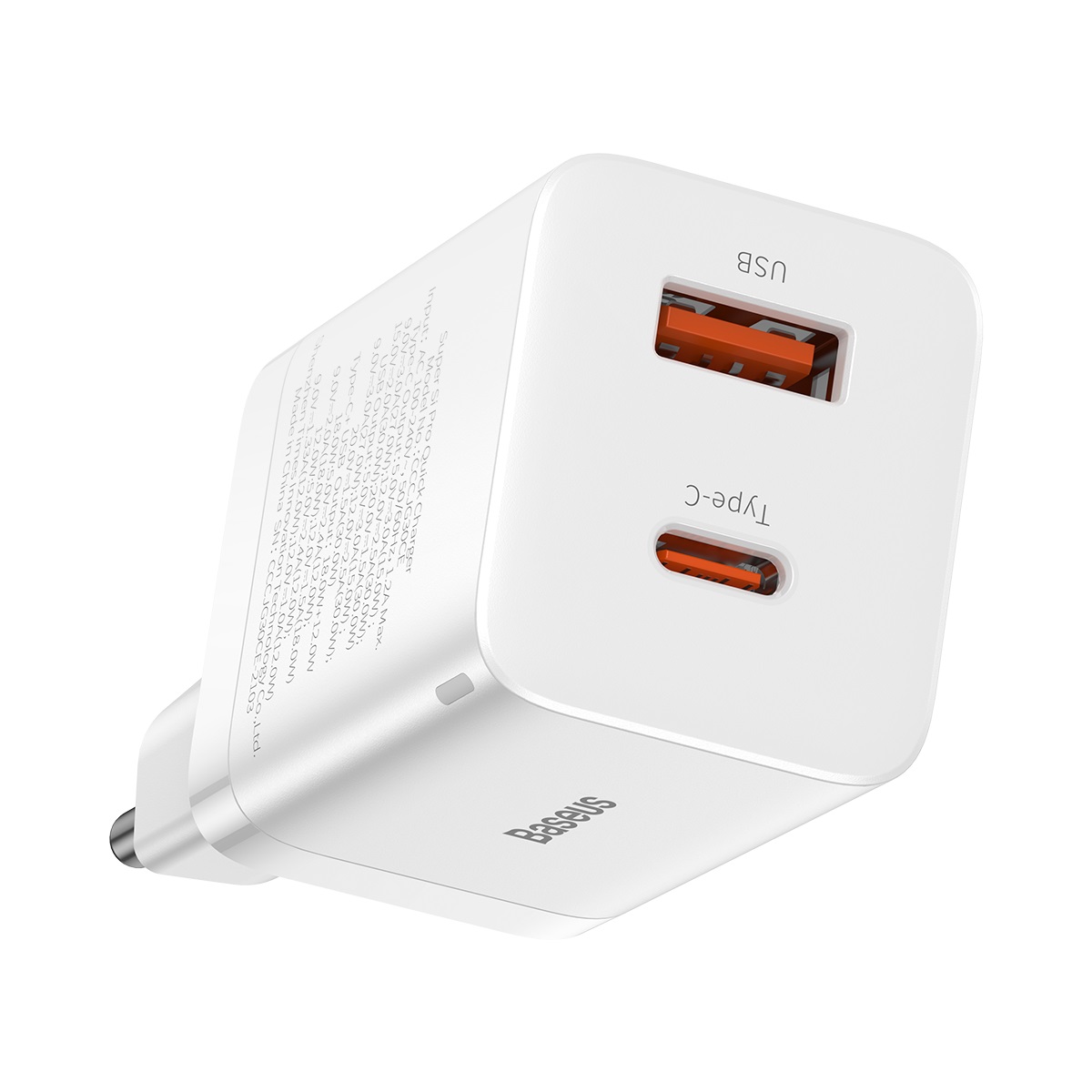 Baseus �adowarka sieciowa Super Si PD 30W 1x USB-C 1x USB bia�a / 4