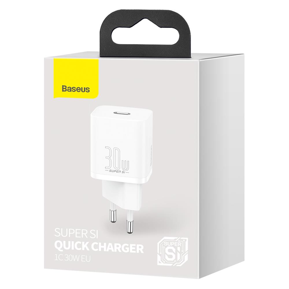 Baseus �adowarka sieciowa Super Si PD 30W 1x USB-C bia�a / 8