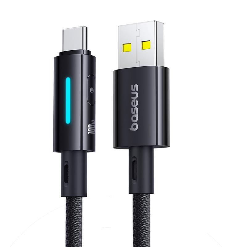 Baseus Lit Kabel Szybkiego USB-A na USB-C 100W 1m Kosmiczna Czer� / 4