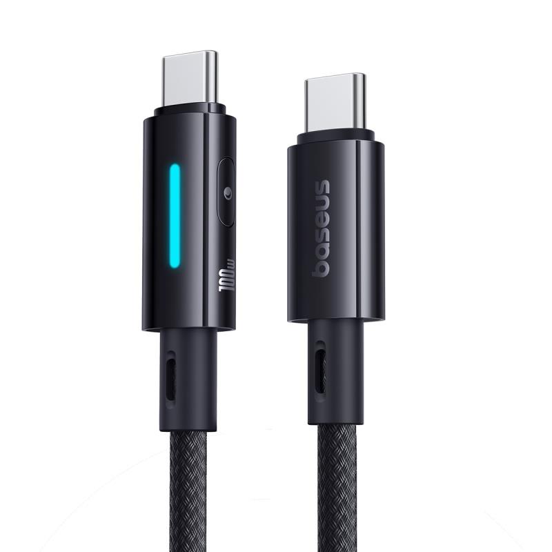 Baseus Lit Kabel USB-C na USB-C 100W 1m Kosmiczna Czer� / 4