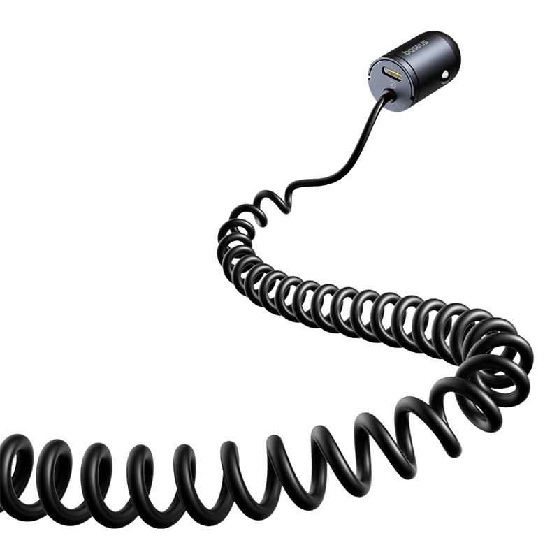 Baseus Mini �adowarka samochodowa Tiny Star (w zestawie kabel C+C) 30W Czarny / 4