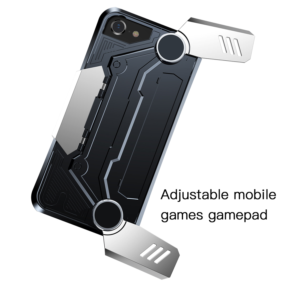 Baseus nakadka Gamer Gamepad czarno-srebrna Apple iPhone 8 / 3