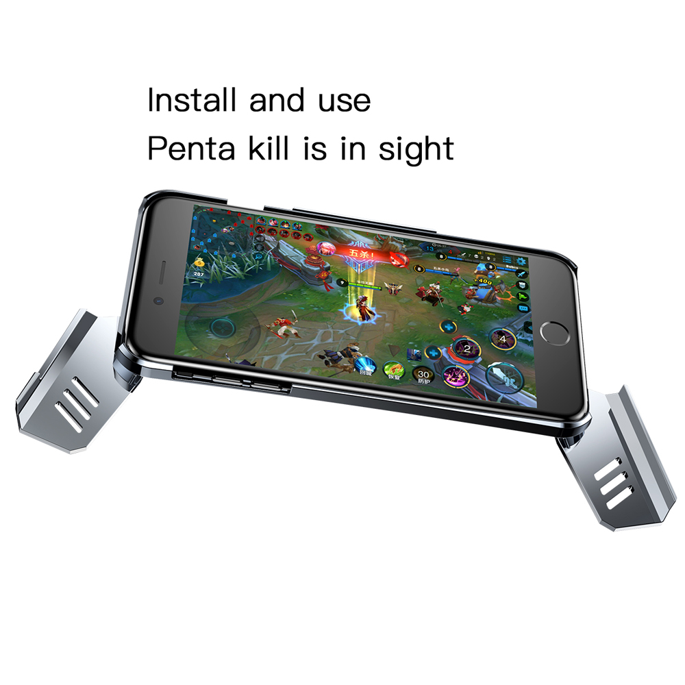 Baseus nak�adka Gamer Gamepad czarno-srebrna Apple iPhone 7 / 4