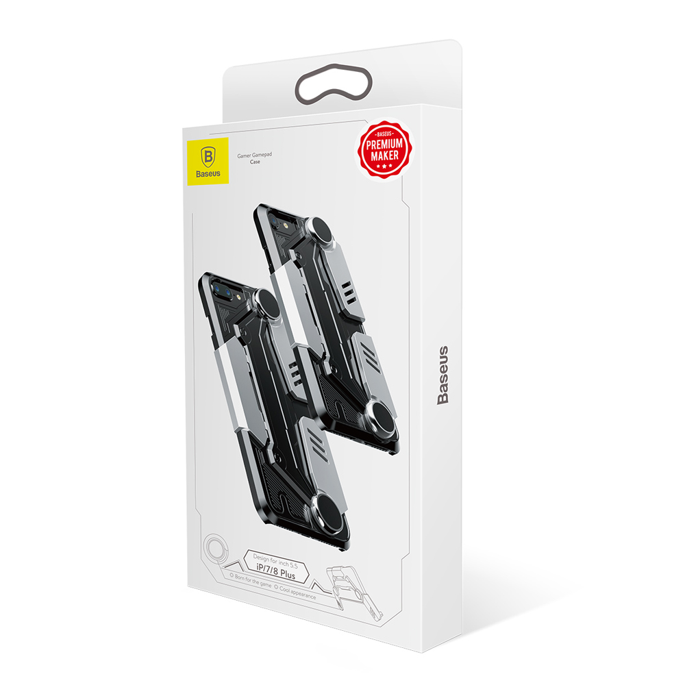 Baseus nak�adka Gamer Gamepad czarno-srebrna Apple iPhone 7 / 7