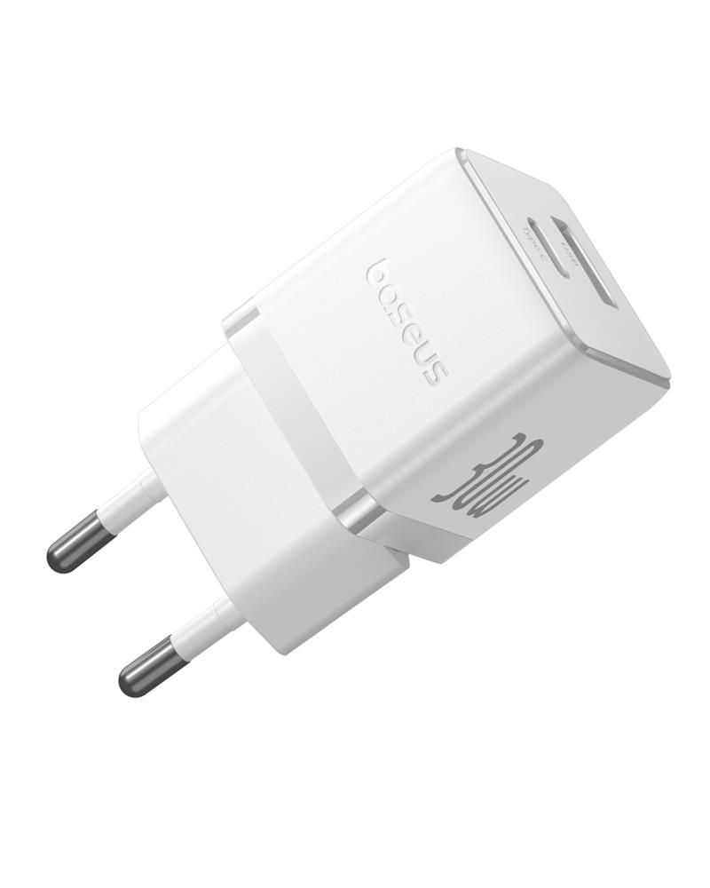 Baseus Palm Szybka �adowarka Sieciowa 30W USB-C USB-A EU Bia�y / 3