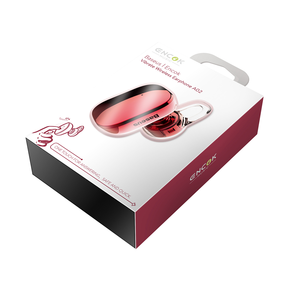 Baseus s�uchawka bluetooth Encok Mini A02 czerwona / 7