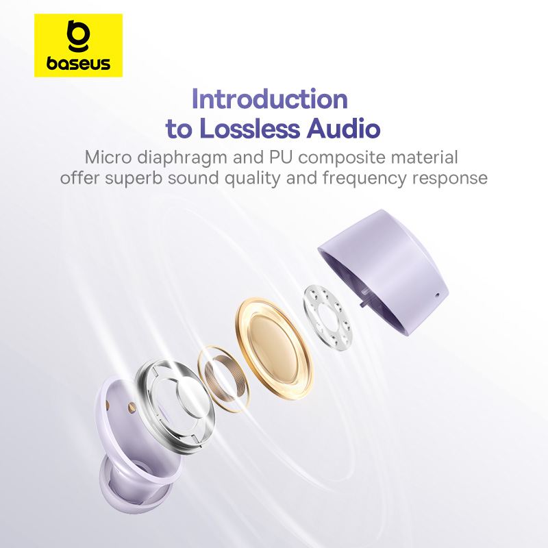 Baseus s�uchawki Bluetooth Bowie E18 True Wireless Earphones fioletowe / 11
