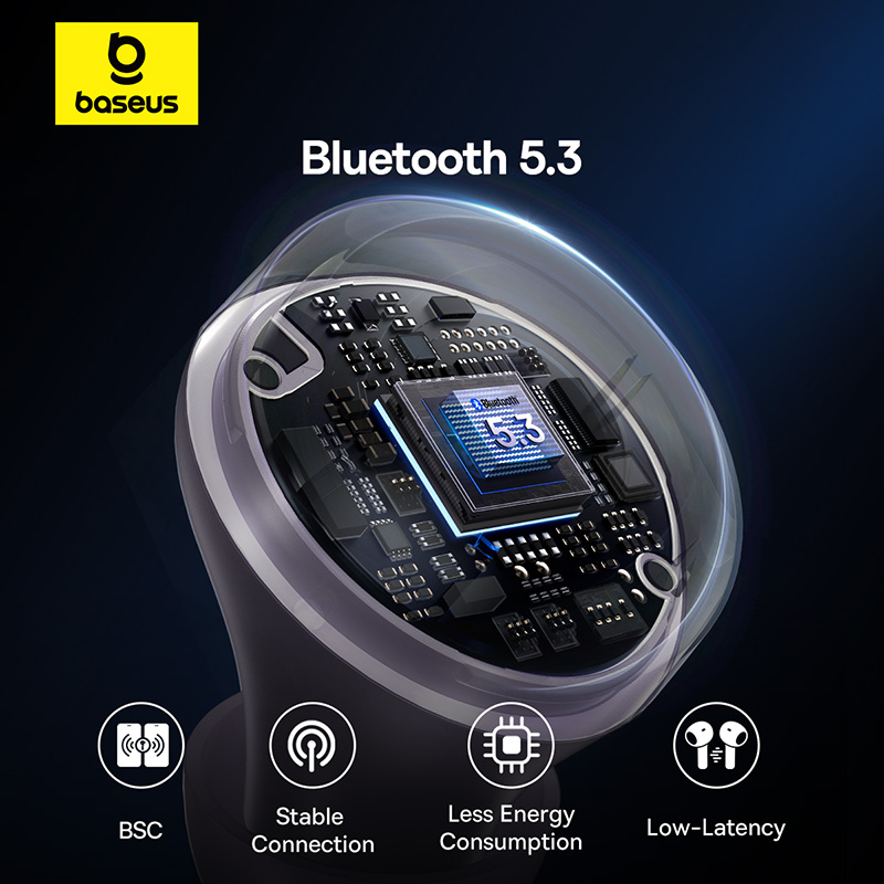 Baseus s�uchawki Bluetooth Bowie E18 True Wireless Earphones fioletowe / 12