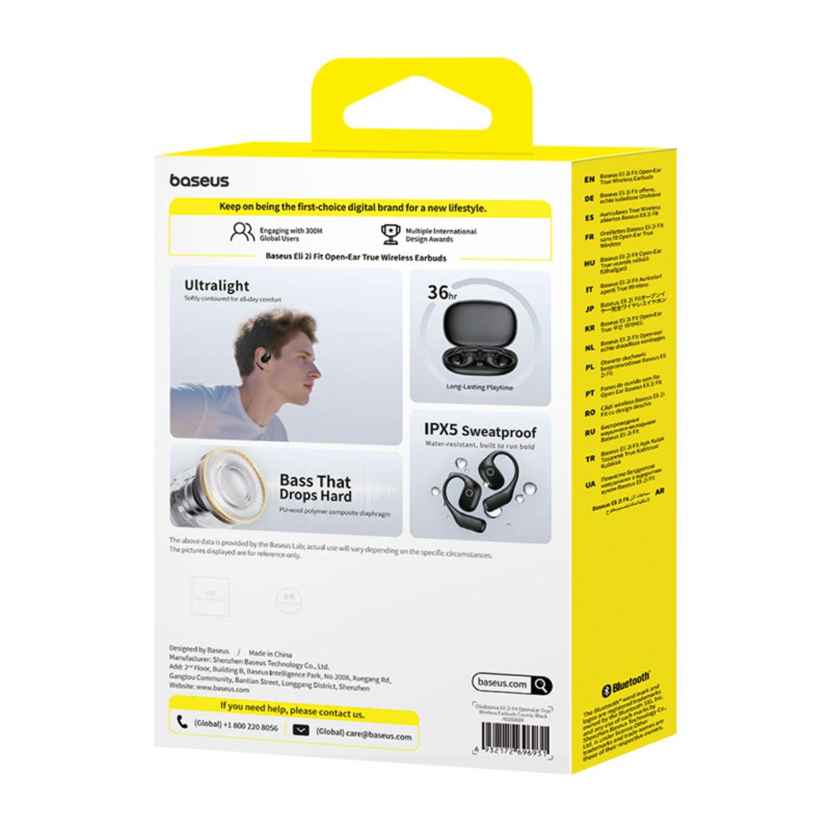 Baseus s�uchawki Bluetooth Eli 2i black / 4