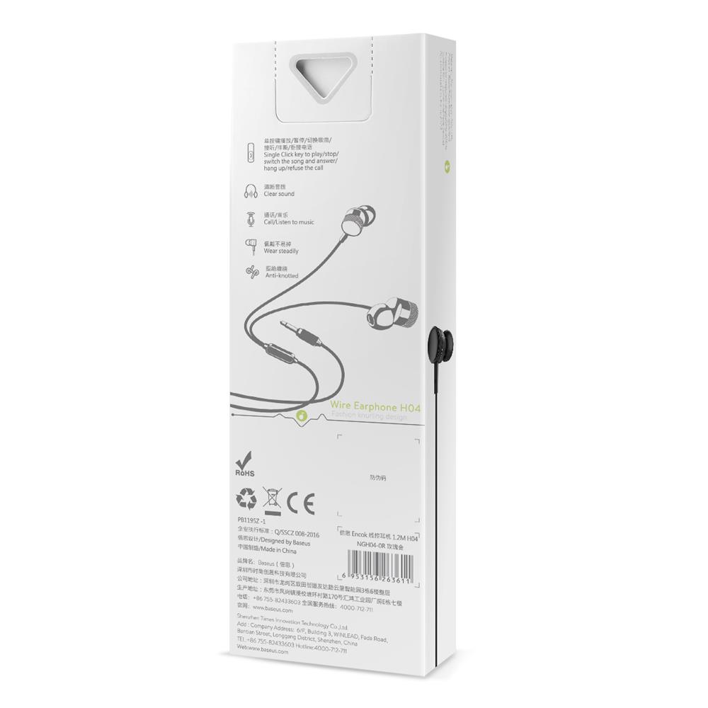 Baseus s�uchawki przewodowe Encok H04 czarne / 9