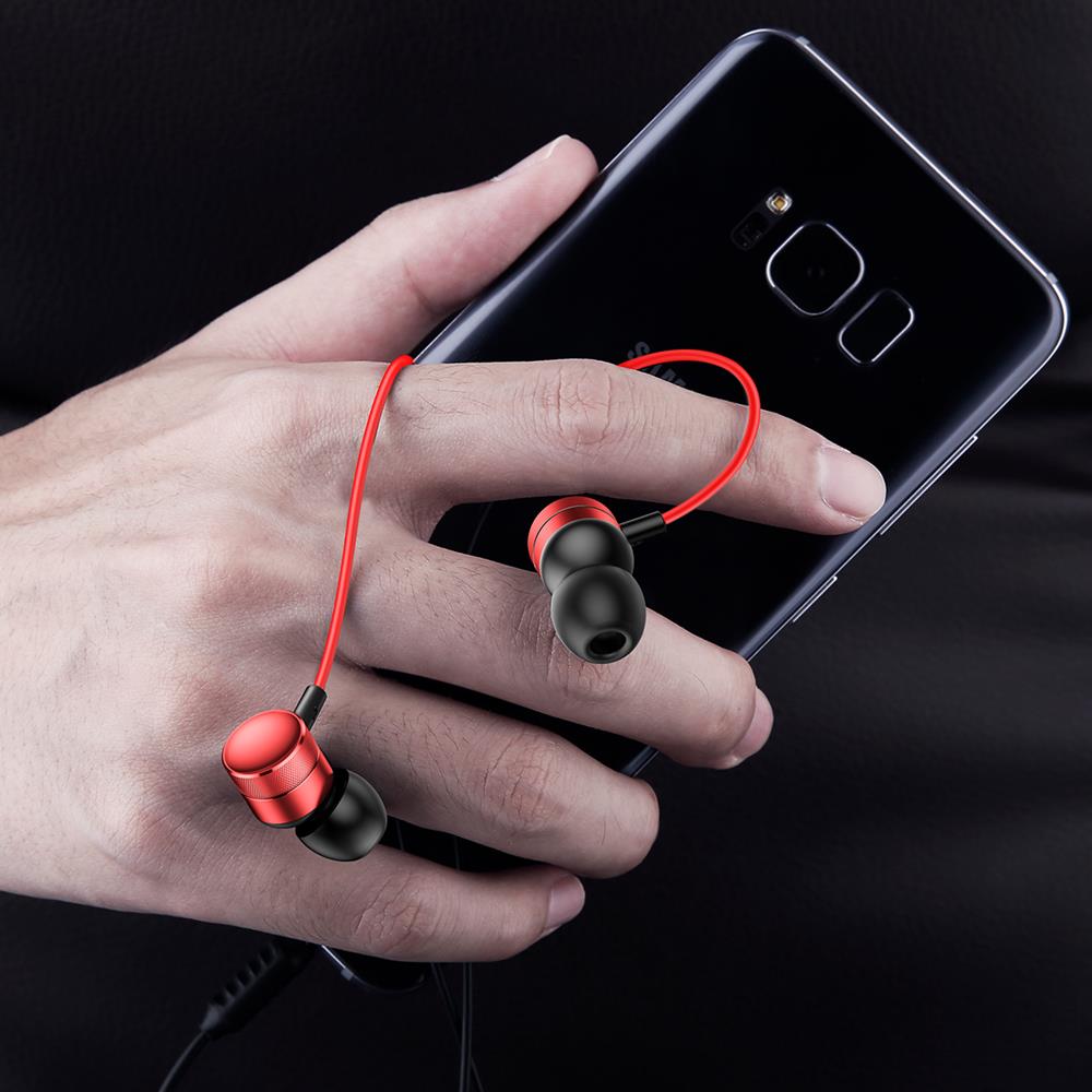 Baseus s�uchawki przewodowe Encok H04 czerwone / 7