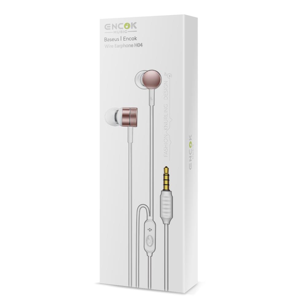 Baseus s�uchawki przewodowe Encok H04 r�owe / 8