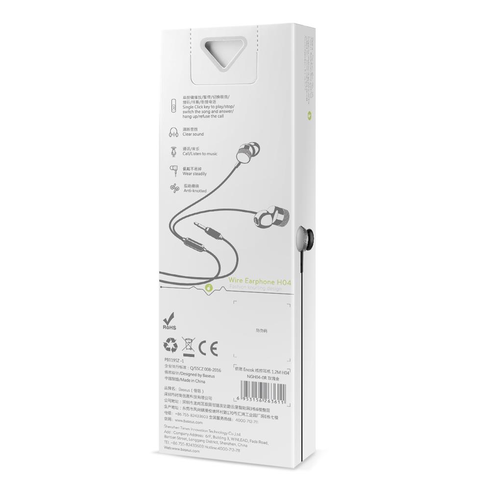 Baseus s�uchawki przewodowe Encok H04 srebrne / 9