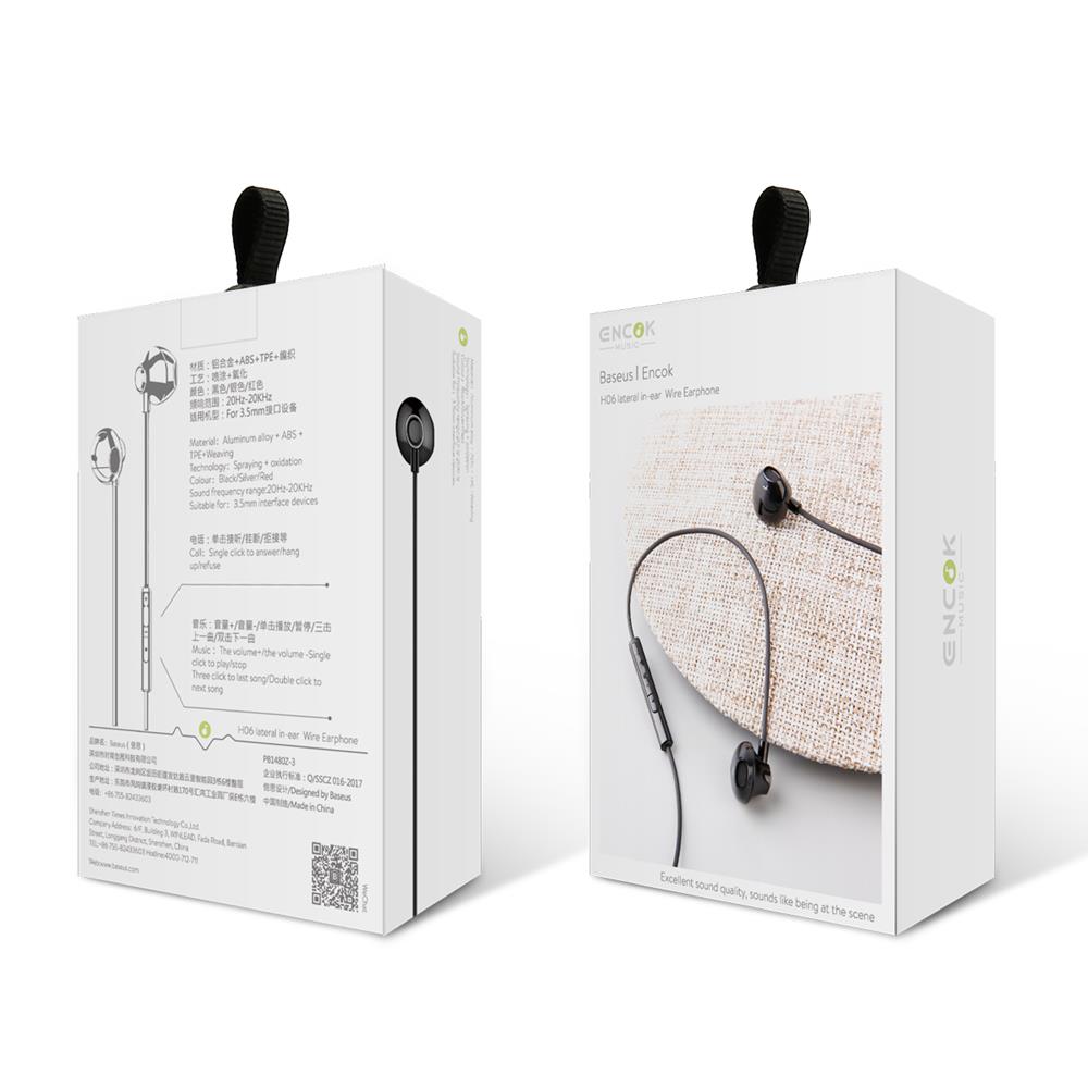 Baseus s�uchawki przewodowe Encok H06 czarne / 7