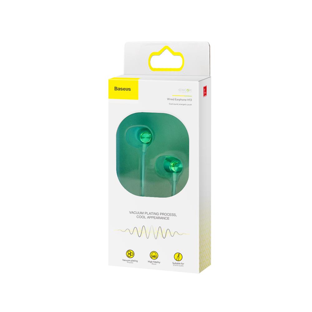 Baseus s�uchawki przewodowe Encok H13 zielone / 6