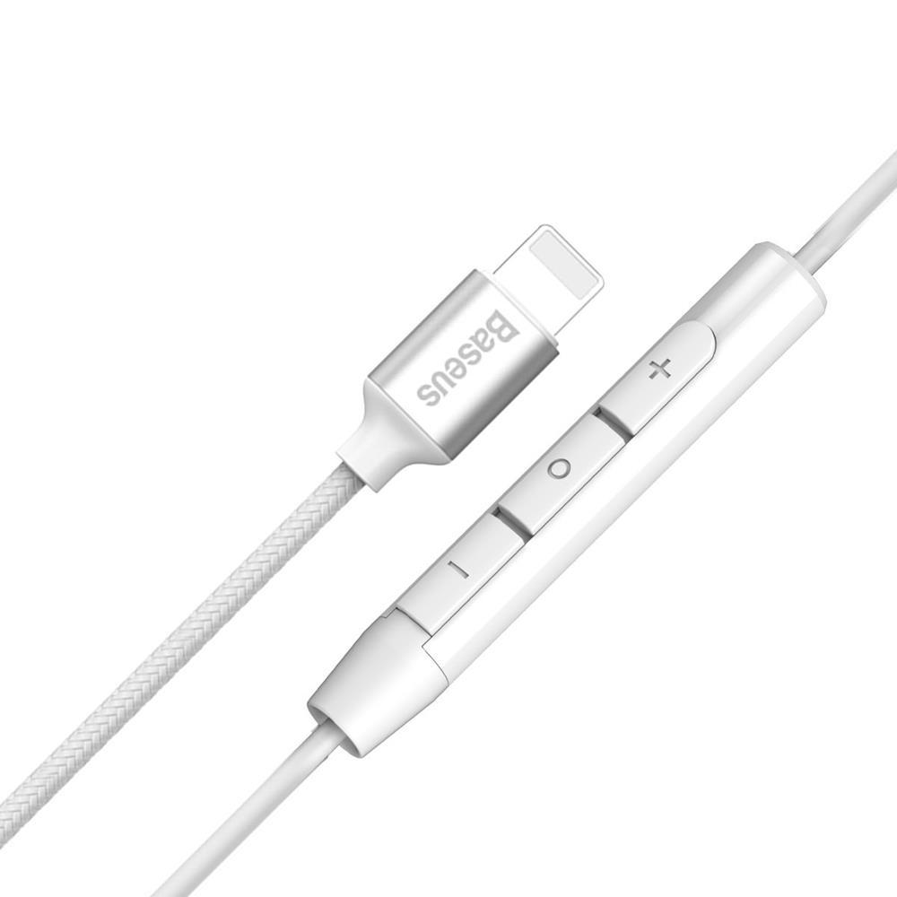 Baseus s�uchawki przewodowe P06 8-pin srebrne / 4