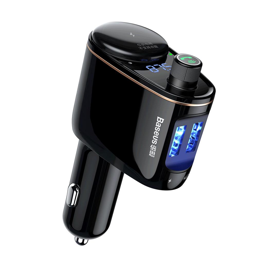 Baseus transmiter FM Locomotive Bluetooth MP3 adowarka samochodowa czarna