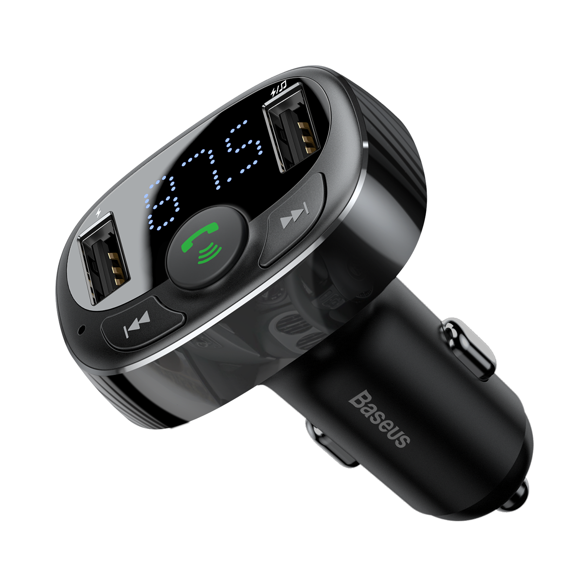 Baseus transmiter FM T-Shaped S-09A Bluetooth MP3 �adowarka samochodowa czarna / 3