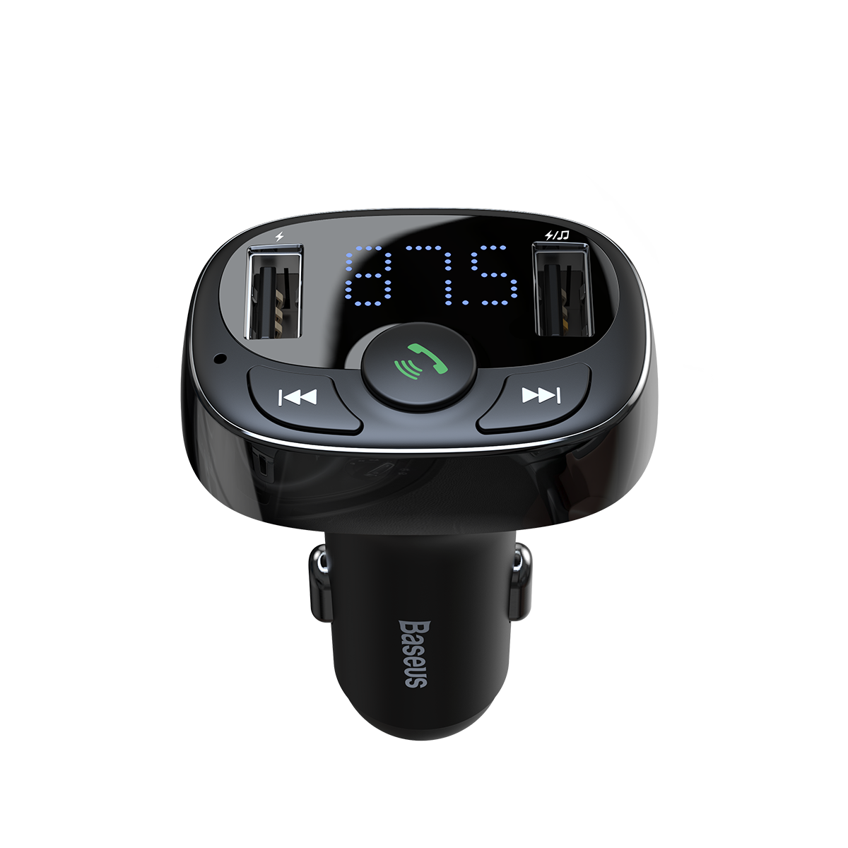 Baseus transmiter FM T-Shaped S-09A Bluetooth MP3 adowarka samochodowa czarna / 5
