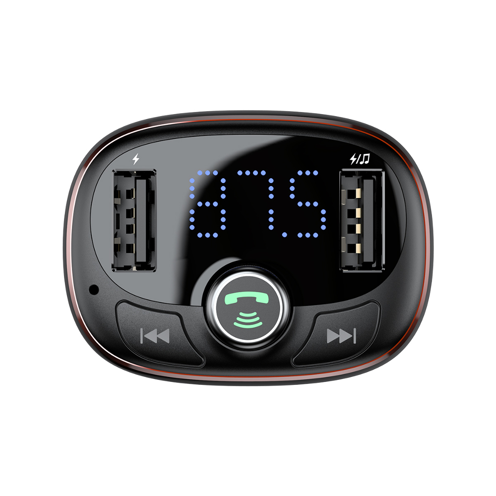 Baseus transmiter FM T-Type Bluetooth MP3 adowarka samochodowa brzowa / 6
