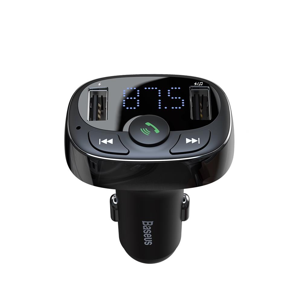 Baseus transmiter FM T-Type S-09A Bluetooth MP3 adowarka samochodowa czarna / 3