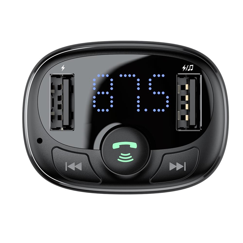 Baseus transmiter FM T-Type S-09A Bluetooth MP3 adowarka samochodowa czarna / 5
