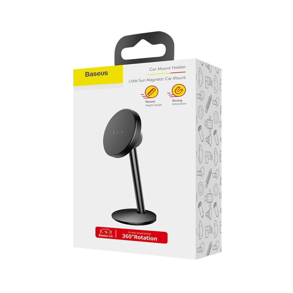 Baseus uchwyt magnetyczny Little Sun przyklejany czarny / 7