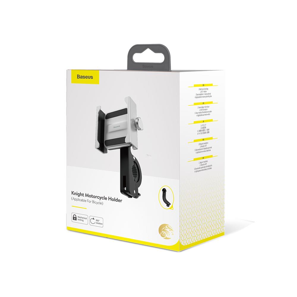 Baseus uchwyt motocyklowy Knight srebrny / 6
