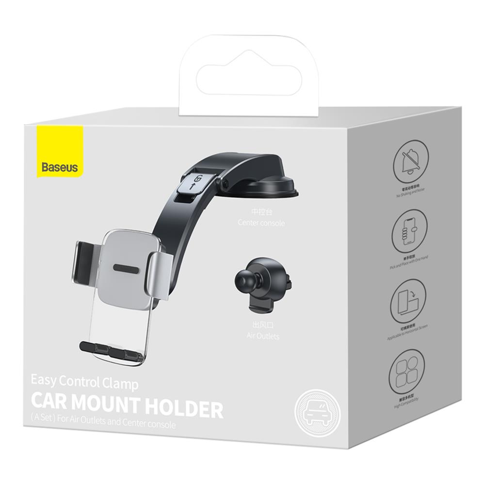 Baseus uchwyt samochodowy Easy Control Clamp srebrny / 9