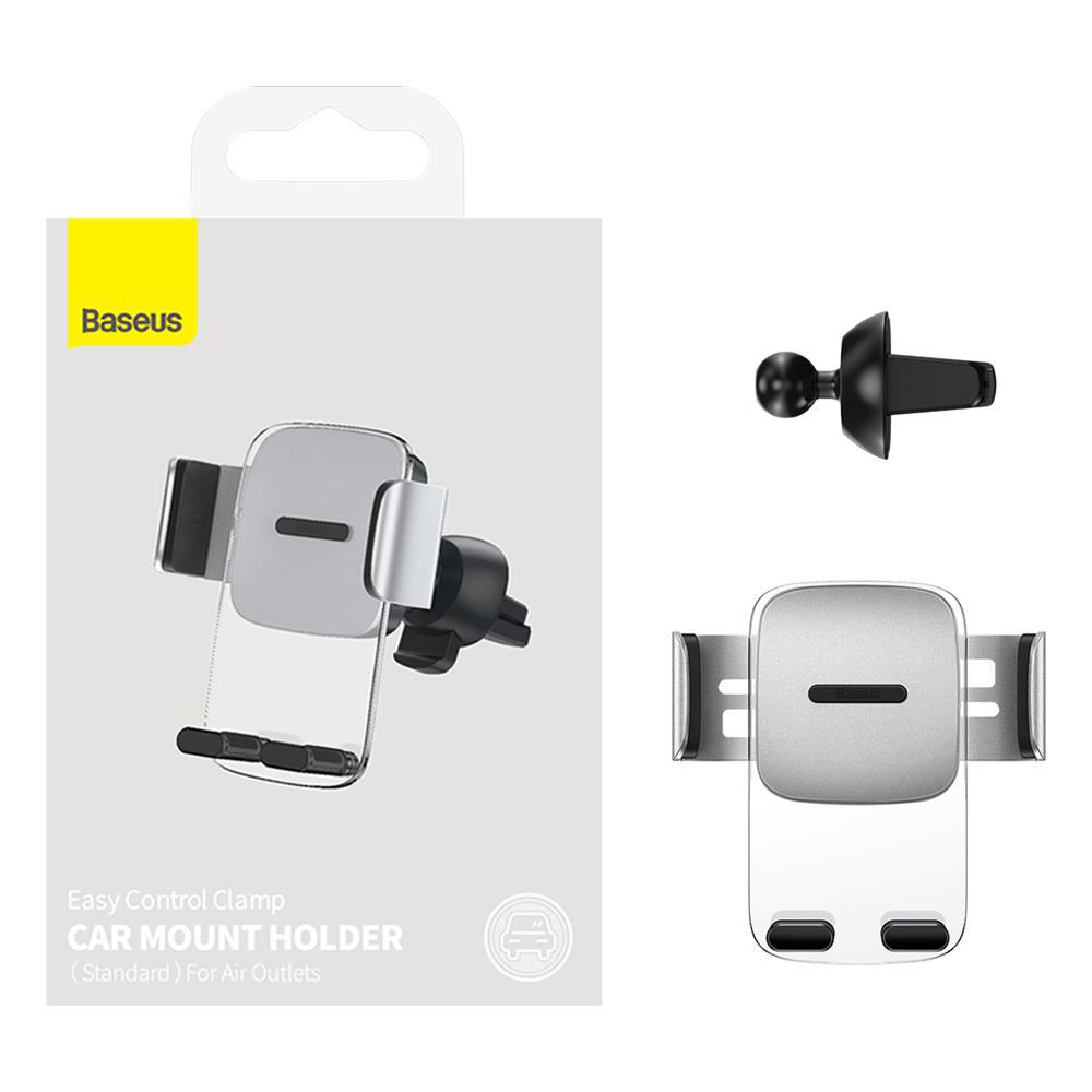 Baseus uchwyt samochodowy Easy Control Clamp srebrny do kratki / 7