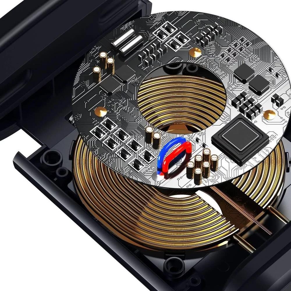 Baseus uchwyt samochodowy Energy na zag��wek z funkcj� �adowania bezprzewodowego 15W czarny / 5