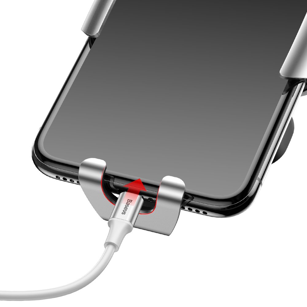 Baseus uchwyt samochodowy Future grawitacyjny srebrny / 5