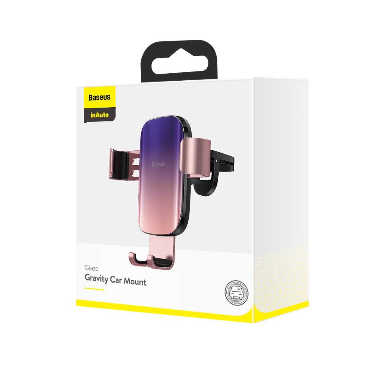 Baseus uchwyt samochodowy Glaze grawitacyjny r�owy / 6