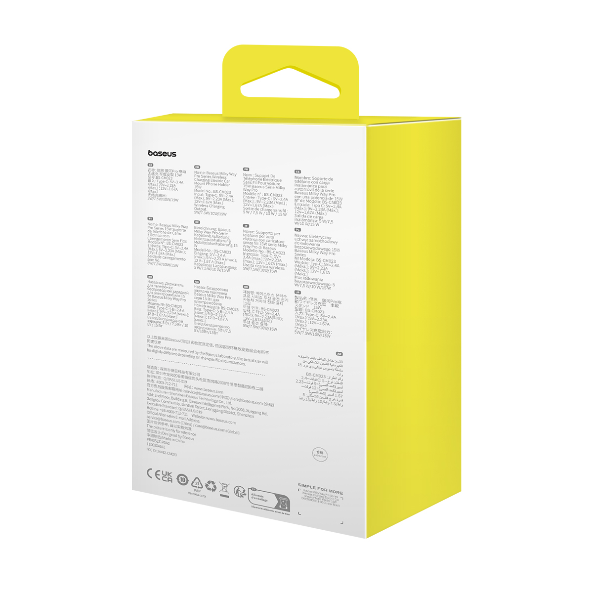 Baseus uchwyt samochodowy Milky Way Pro z funkcj� �adowania bezprzewodowego 15W czarny / 7