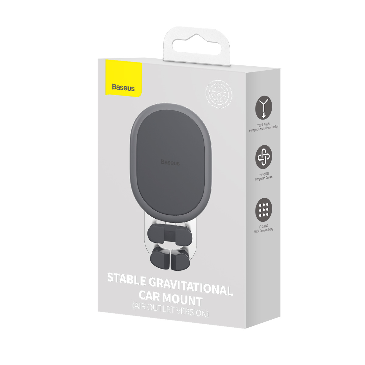 Baseus uchwyt samochodowy Stable czarny grawitacyjny do kratki / 10