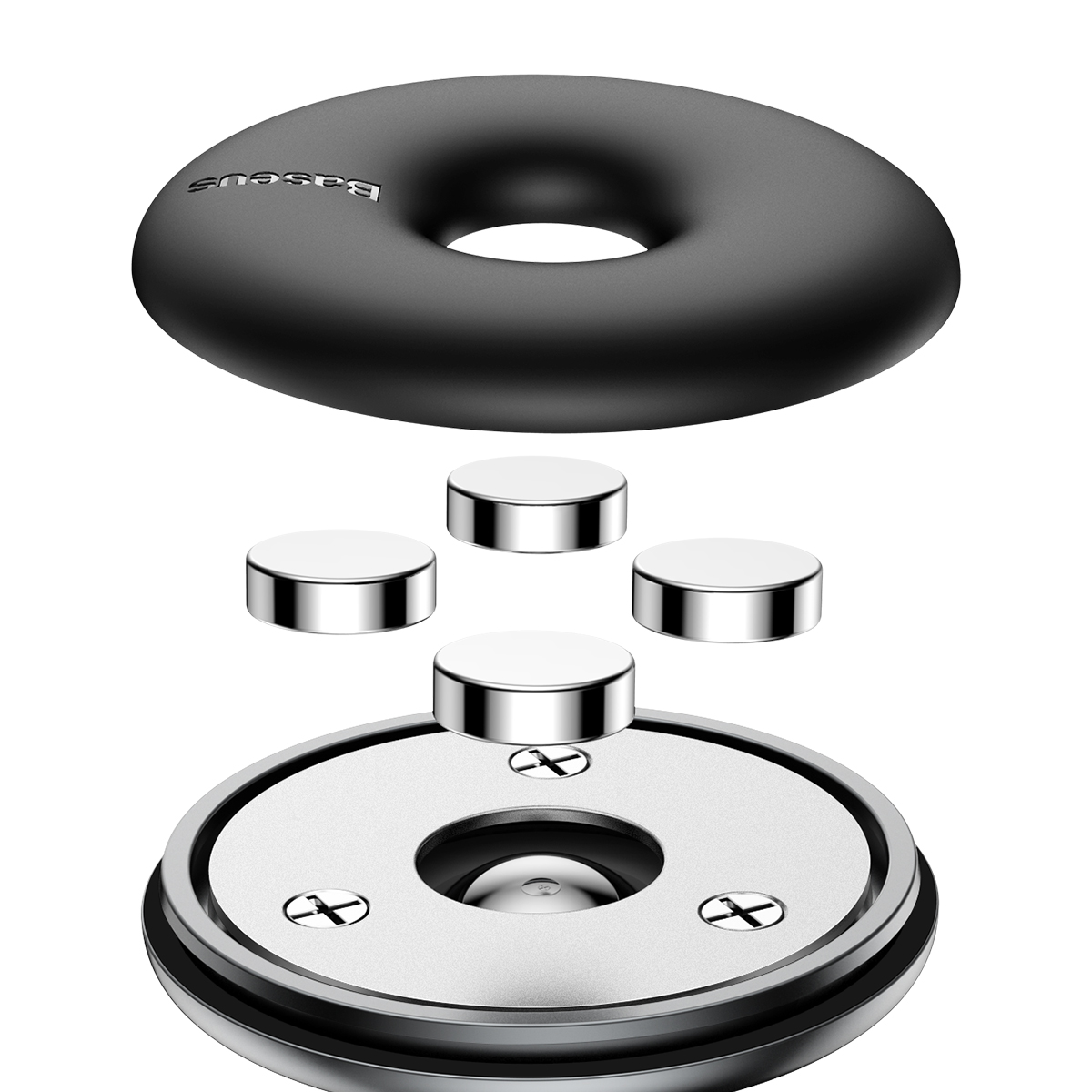 Baseus uchwyt samochodowy Star Ring czarny / 4