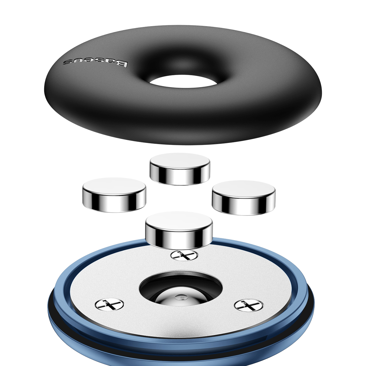 Baseus uchwyt samochodowy Star Ring niebieski / 4