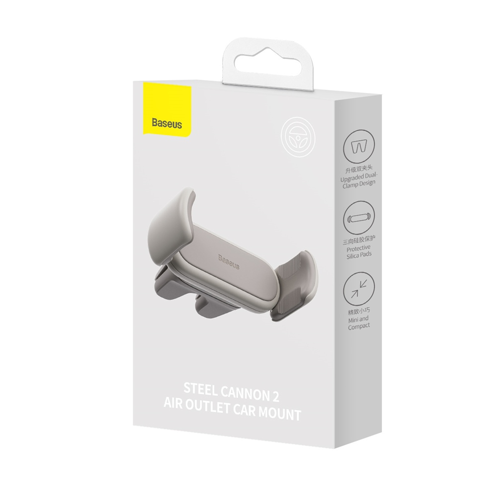 Baseus uchwyt samochodowy Steel Cannon 2 bia�y do kratki / 7