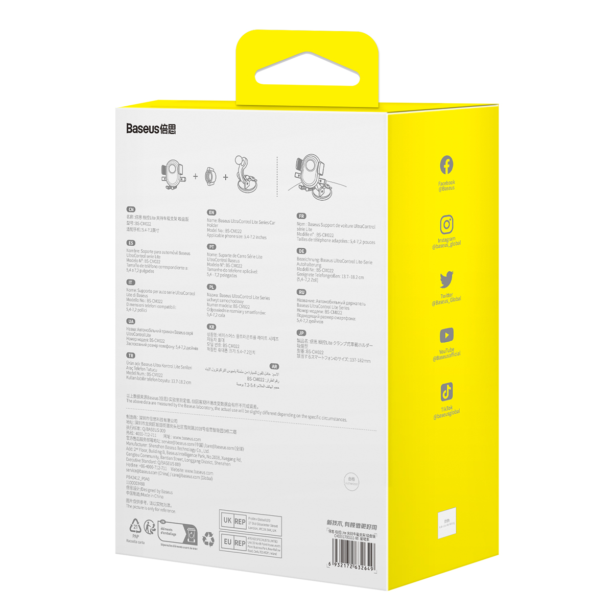 Baseus uchwyt samochodowy Ultra Control Lite czarny / 9