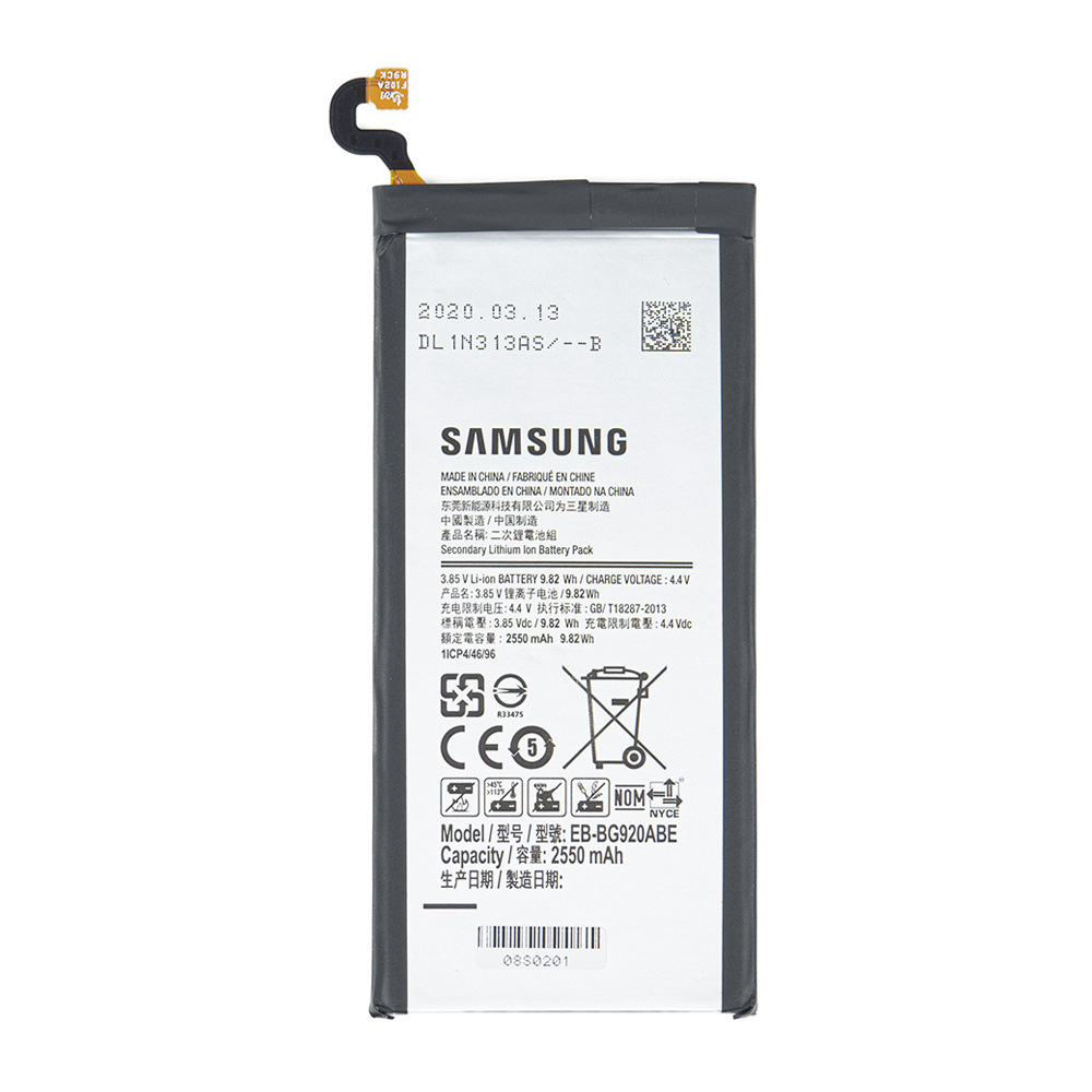 Bateria Samsung Galaxy S6 G920F EB-BG920ABA EB-BG920ABE GH43-04413A GH43-04413B GH43-04465A 2550mAh orygina Samsung Galaxy S6