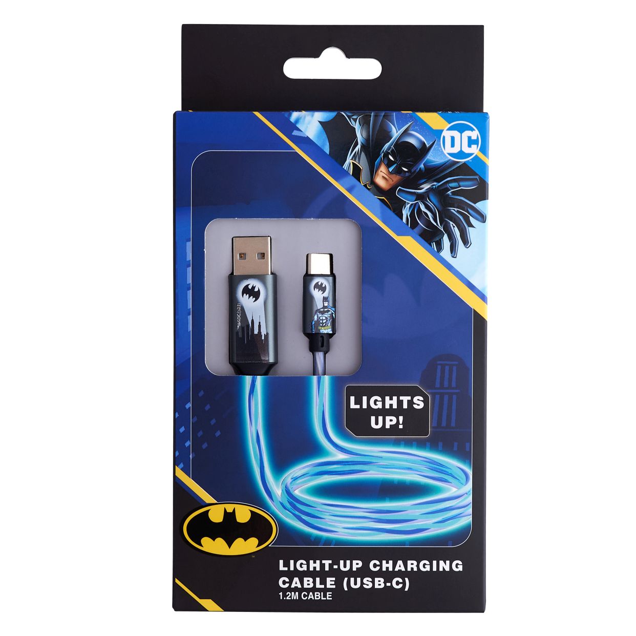Batman kabel USB-C- Lighting  Batlogo 1,2 m 10W / 2