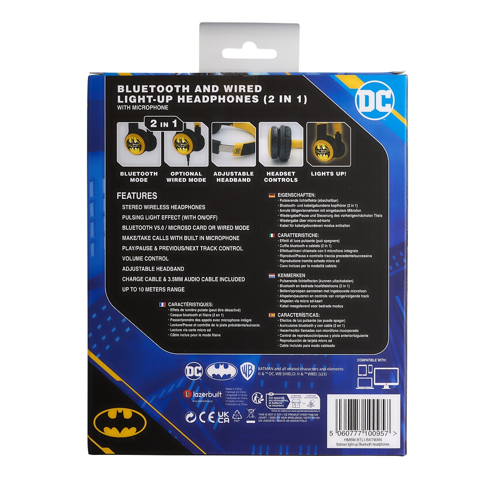 Batman s�uchawki nauszne BT Light-Up Batman Logo / 10