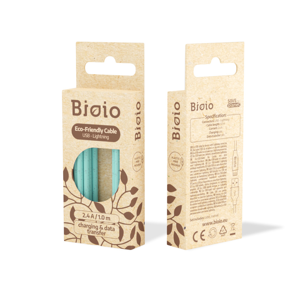 Bioio kabel USB - microUSB 1,0 m 2,4A niebieski / 5