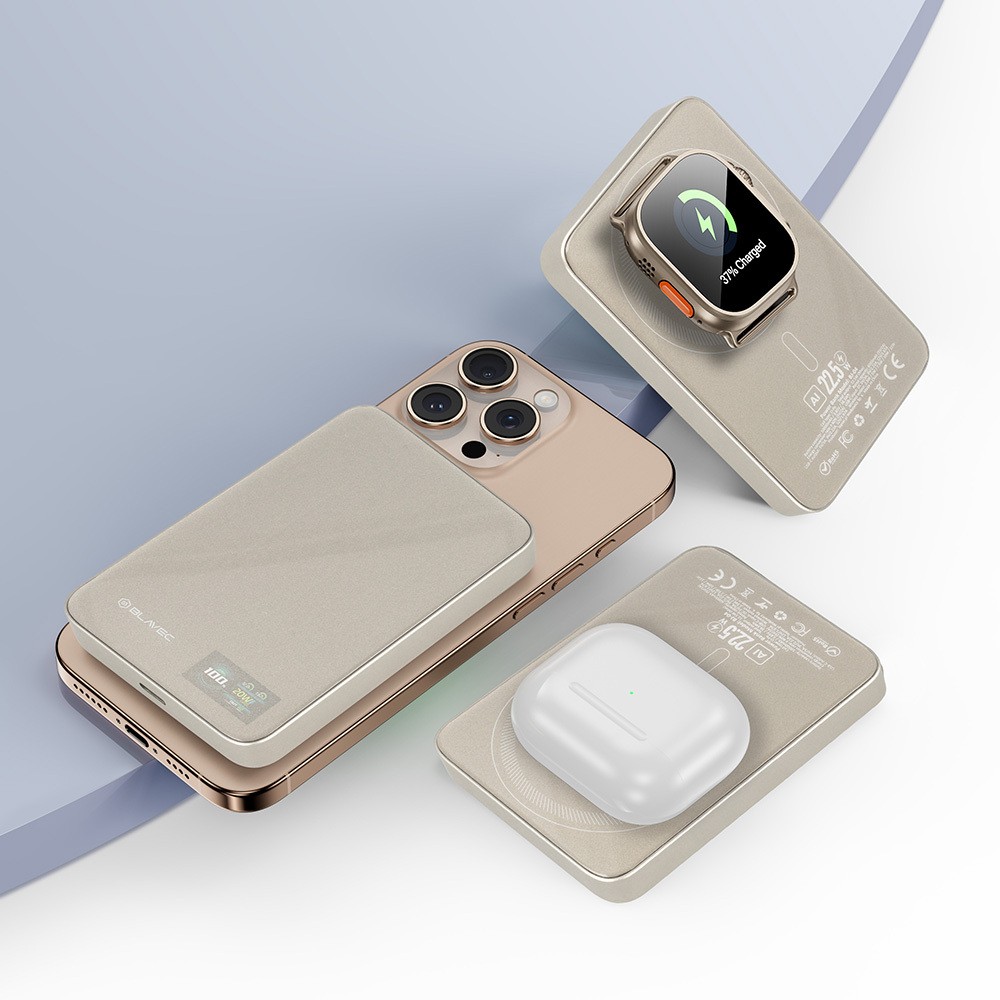 Blavec Magsafe BJ-04 Power Bank 10000mAh 22,5W USB-C z�oty / 5