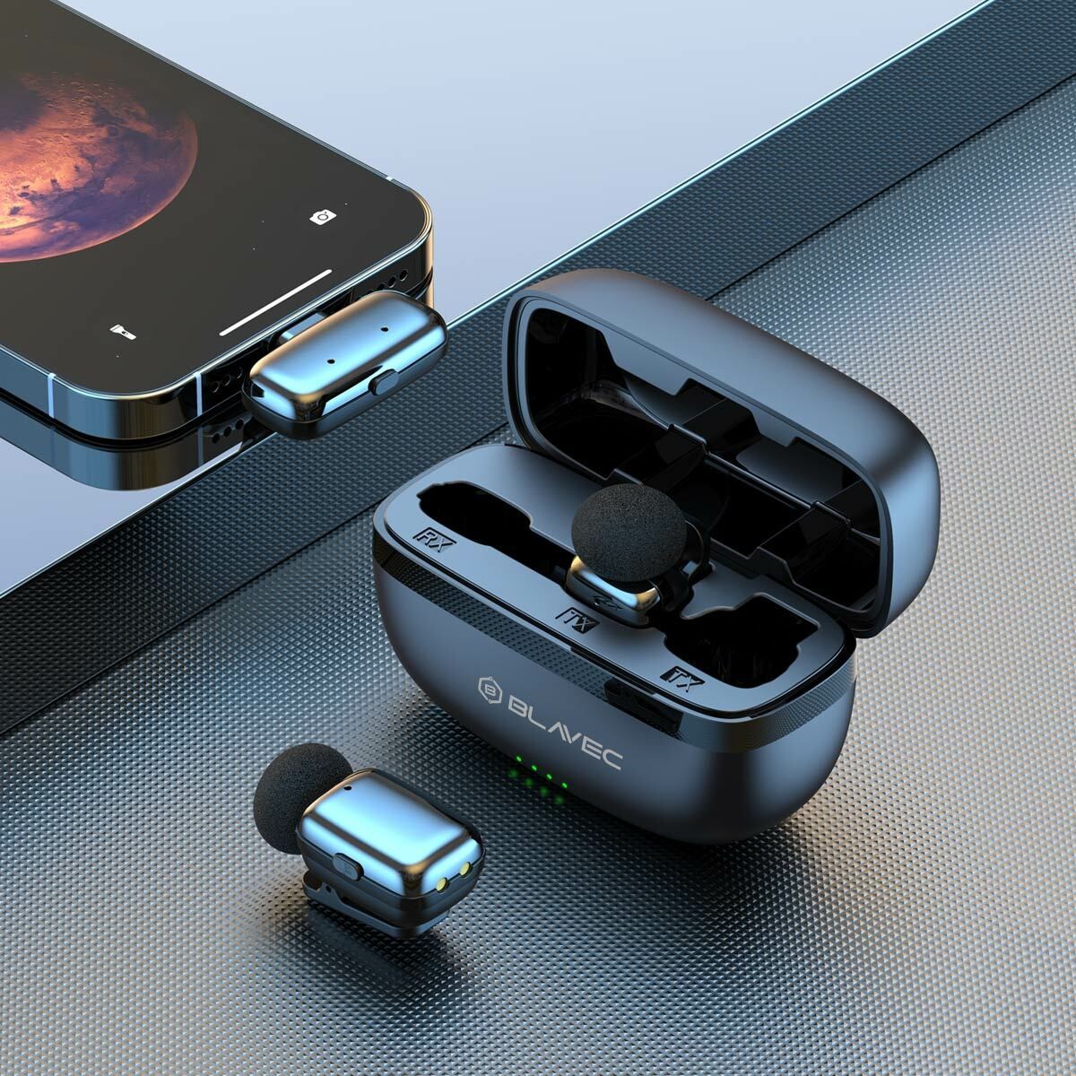 Blavec MK-03 Mikrofon krawatowy Bezprzewodowy Typ C srebrny TCL 505 / 4