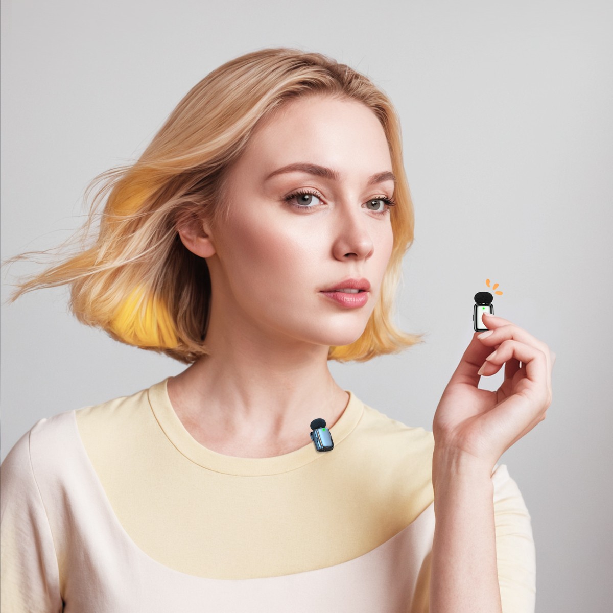 Blavec MK-03 Mikrofon krawatowy Bezprzewodowy Typ C srebrny TCL 505 / 7