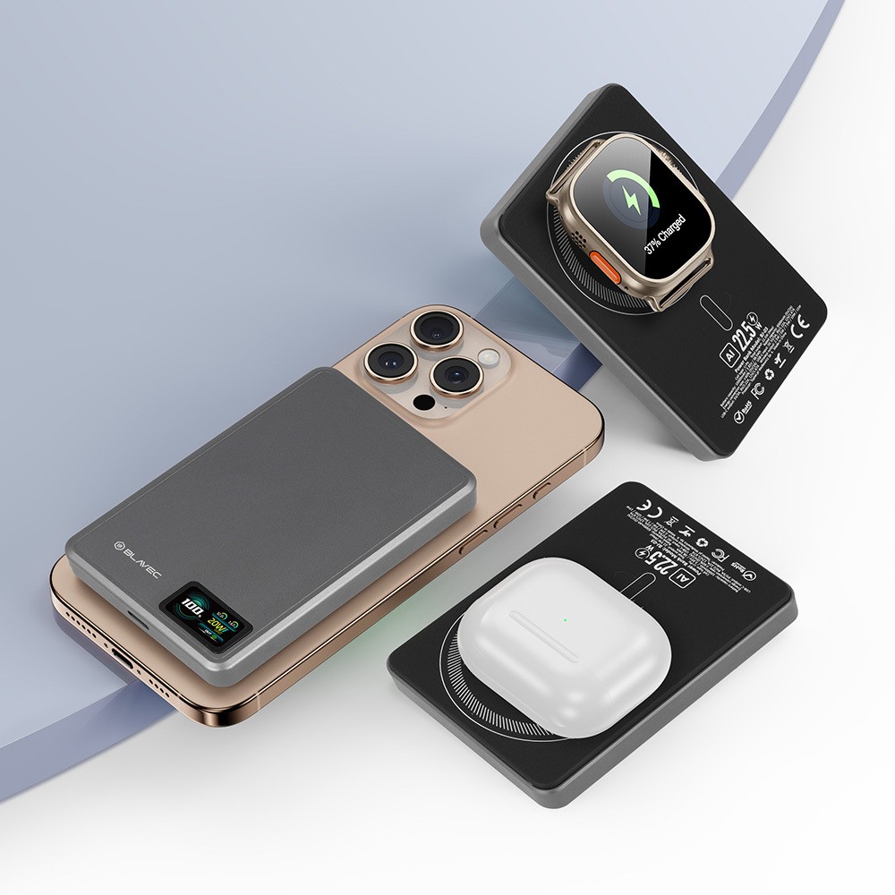 Blavec Power Bank 10000mAh 22,5W USB-C Magsafe czarny / 4