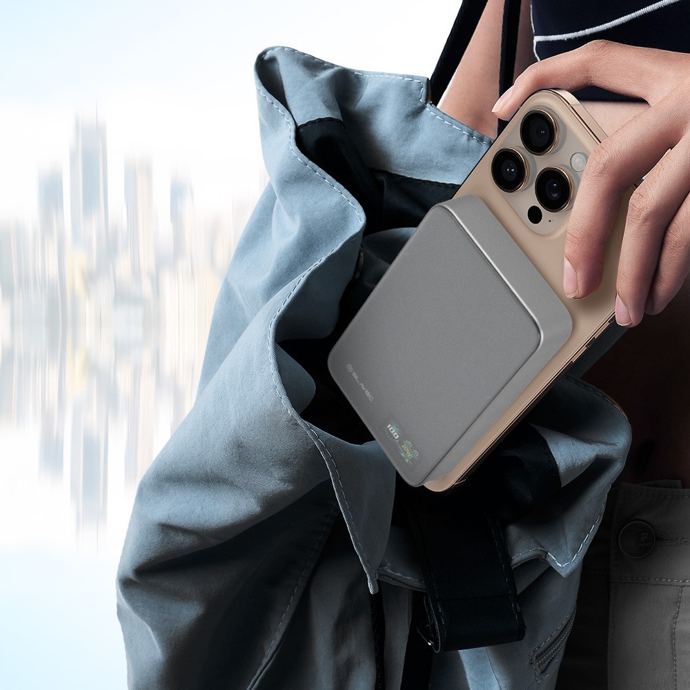 Blavec Power Bank 10000mAh 22,5W USB-C Magsafe szary / 4